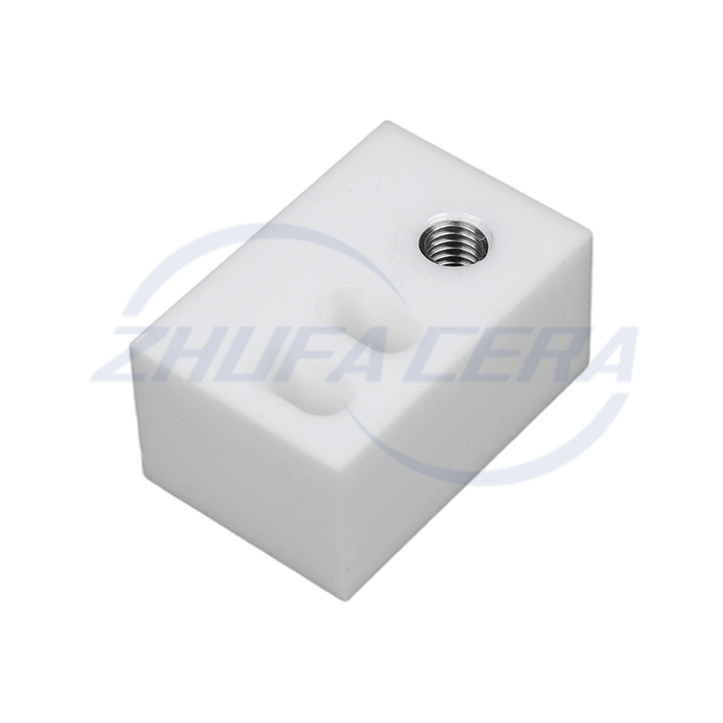 Zirconia Ceramic Positioning Block na may Metal Threaded Lining